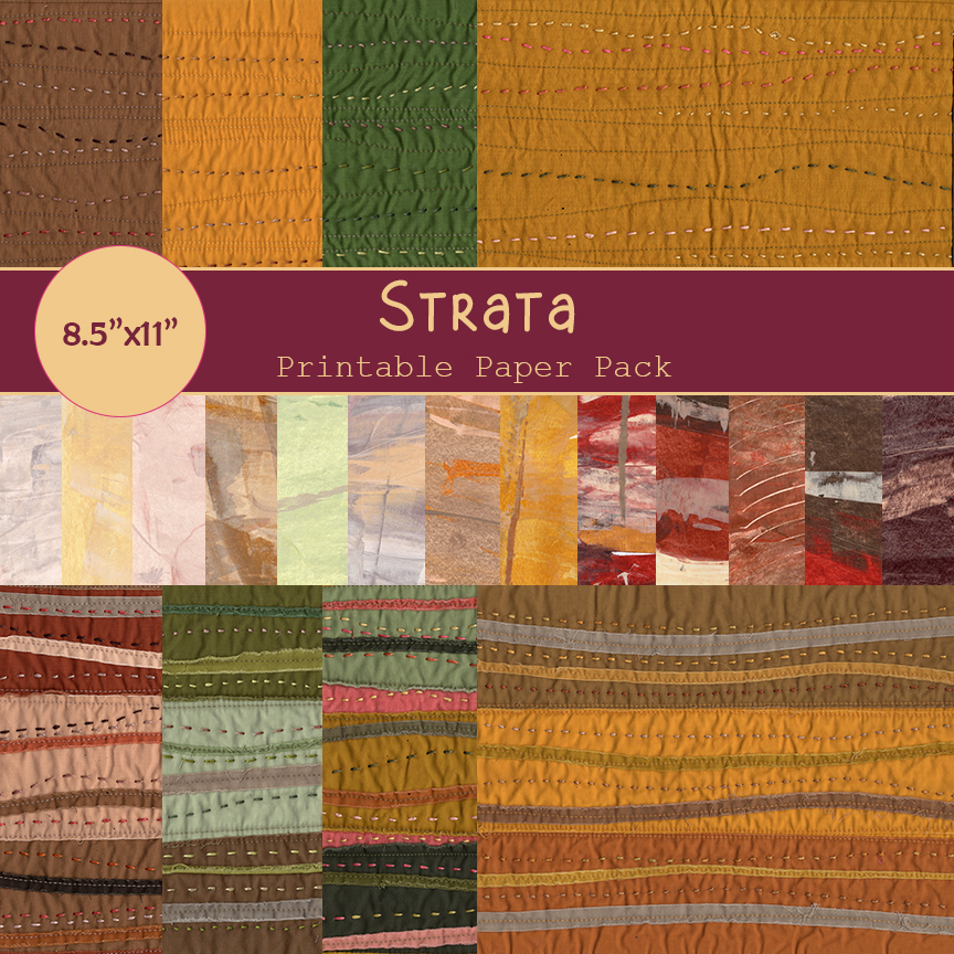 Strata Printable Paper Pack